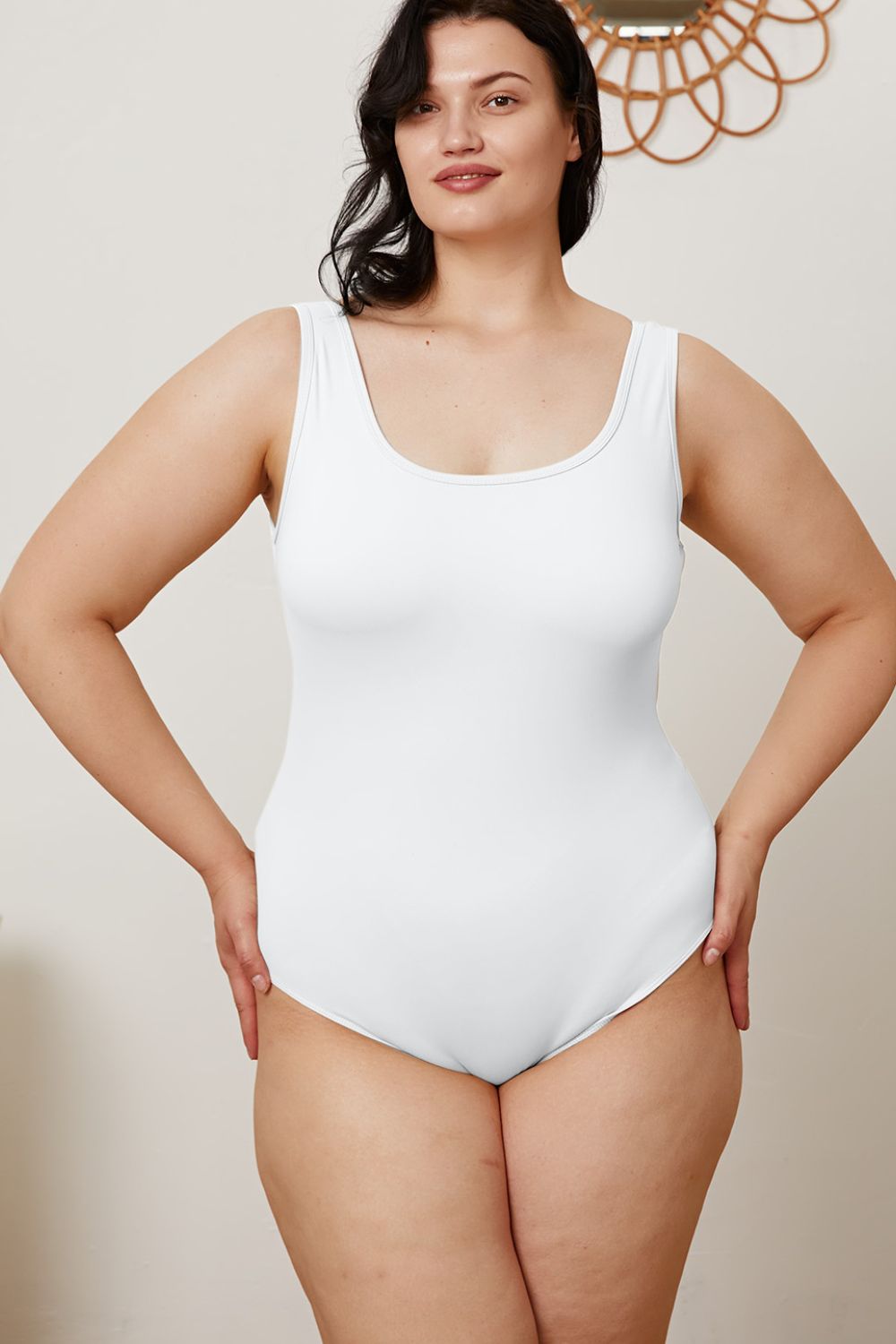 Basic Bae Full Size Square Neck Sleeveless Bodysuit - Siennasass