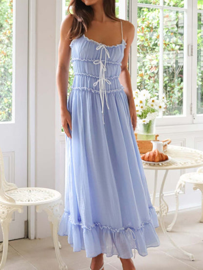 Devine – Midi-Camisole-Kleid mit Rüschensaum und Rüschen