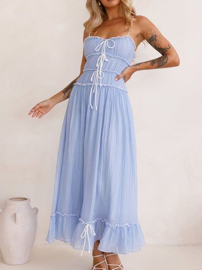 Devine – Midi-Camisole-Kleid mit Rüschensaum und Rüschen