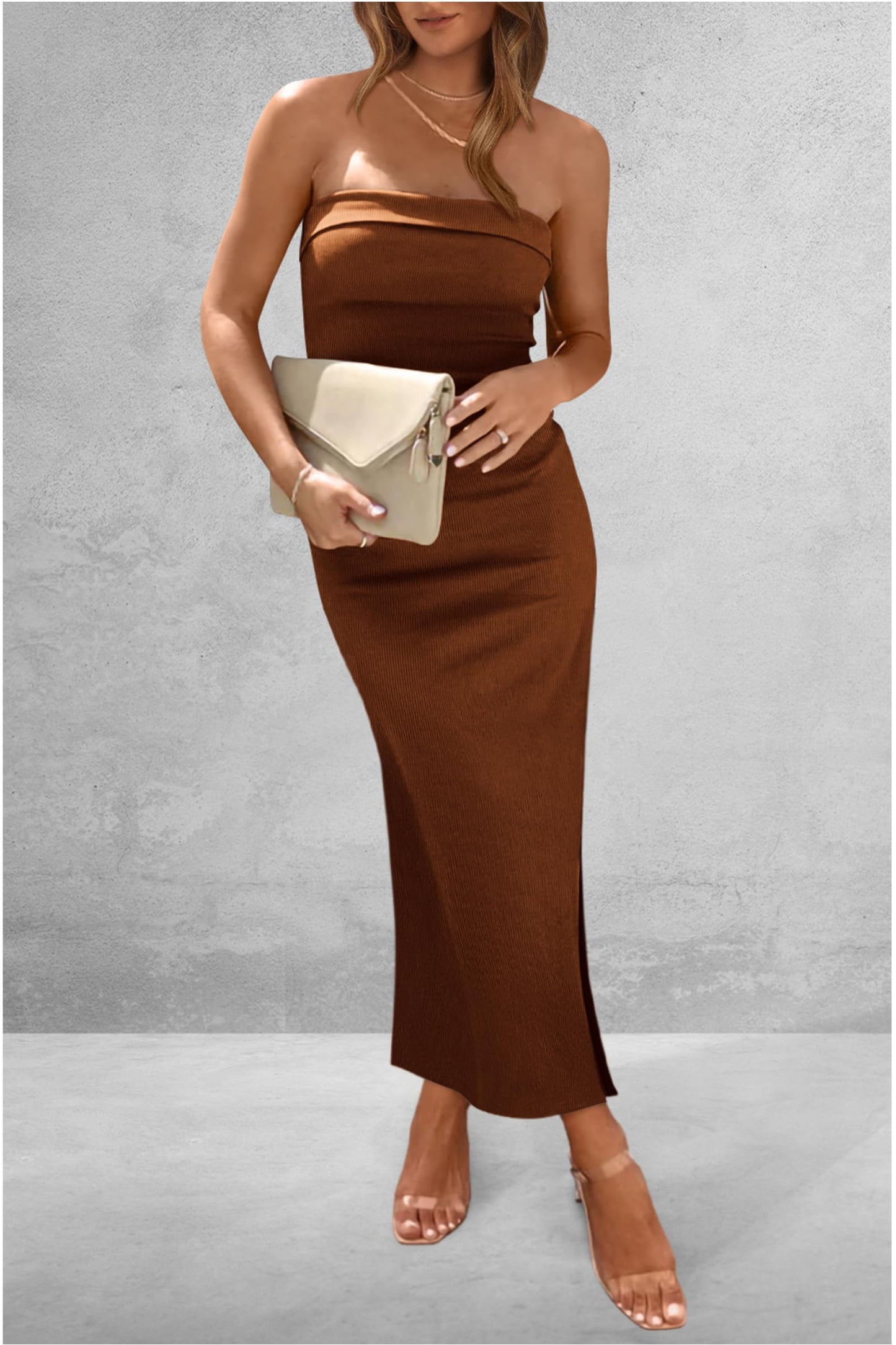 Slit Tube Midi Dress - Siennasass