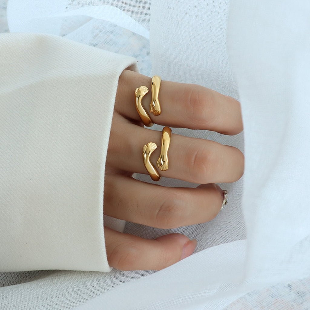 Titanium Steel Hug Bypass Ring - Siennasass