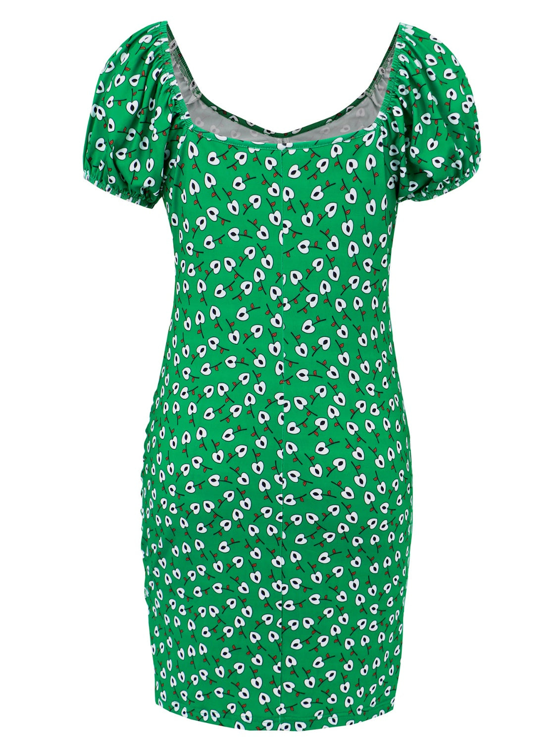 Printed V-Neck Short Sleeve Mini Dress - Siennasass