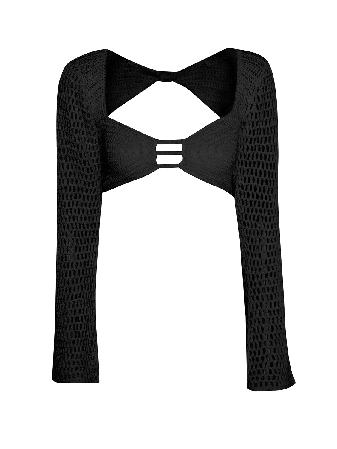 Tied Long Sleeve Top and Skirt Cover Up Set - Siennasass