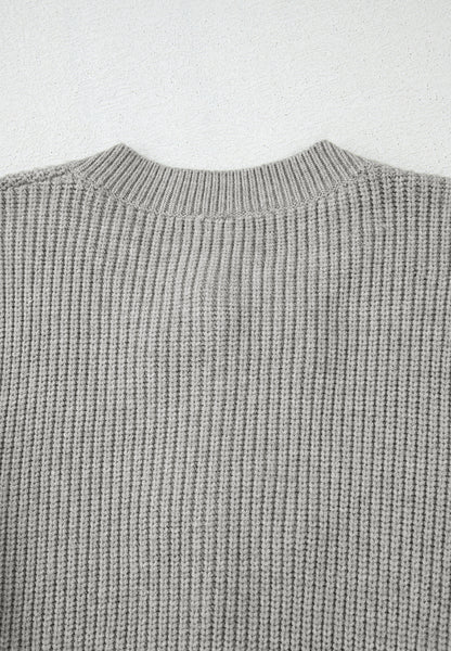Strickjacke mit Rundhalsausschnitt und langen Ärmeln und Schleife