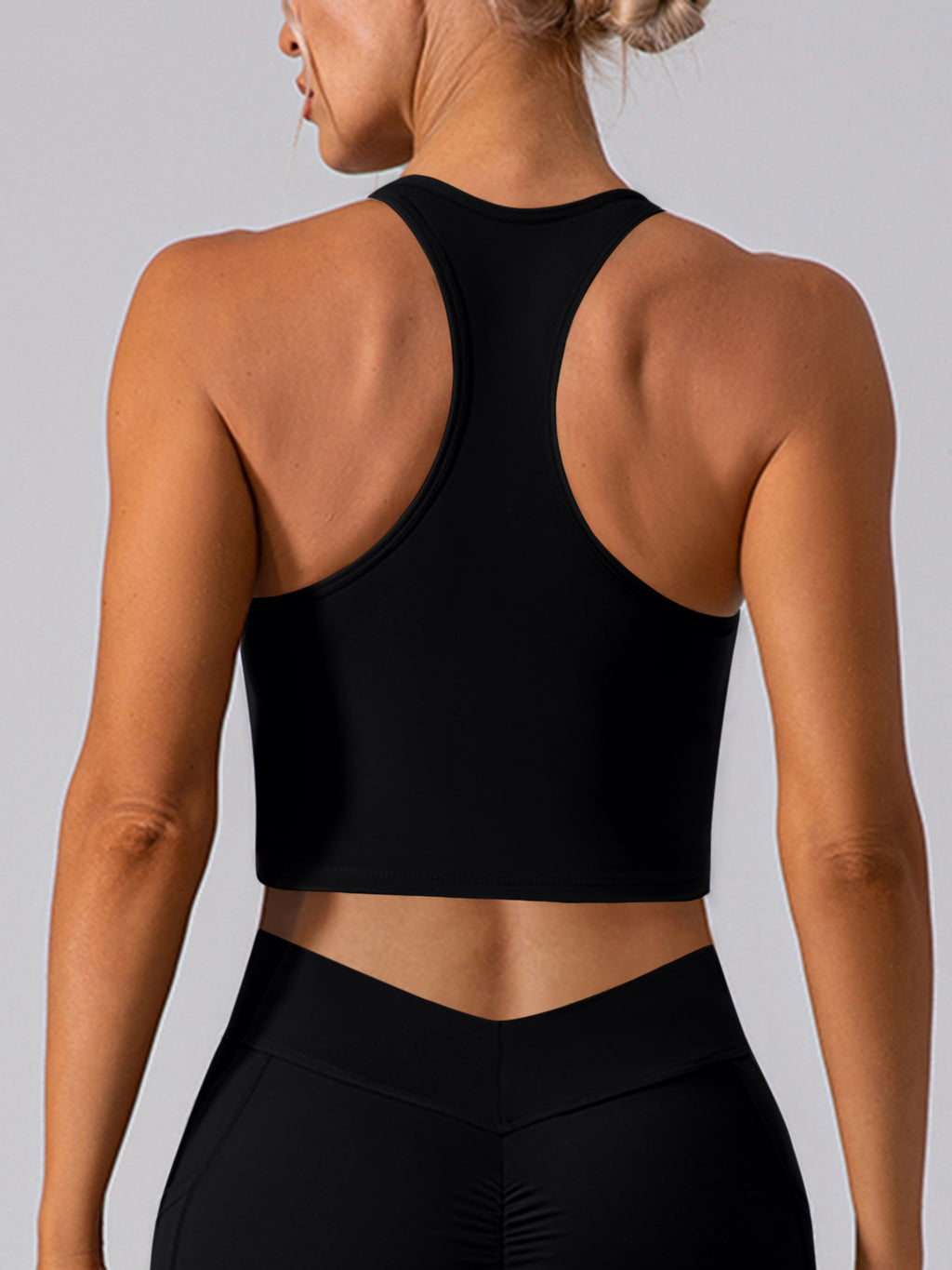Square Neck Racerback Cropped Tank - Siennasass