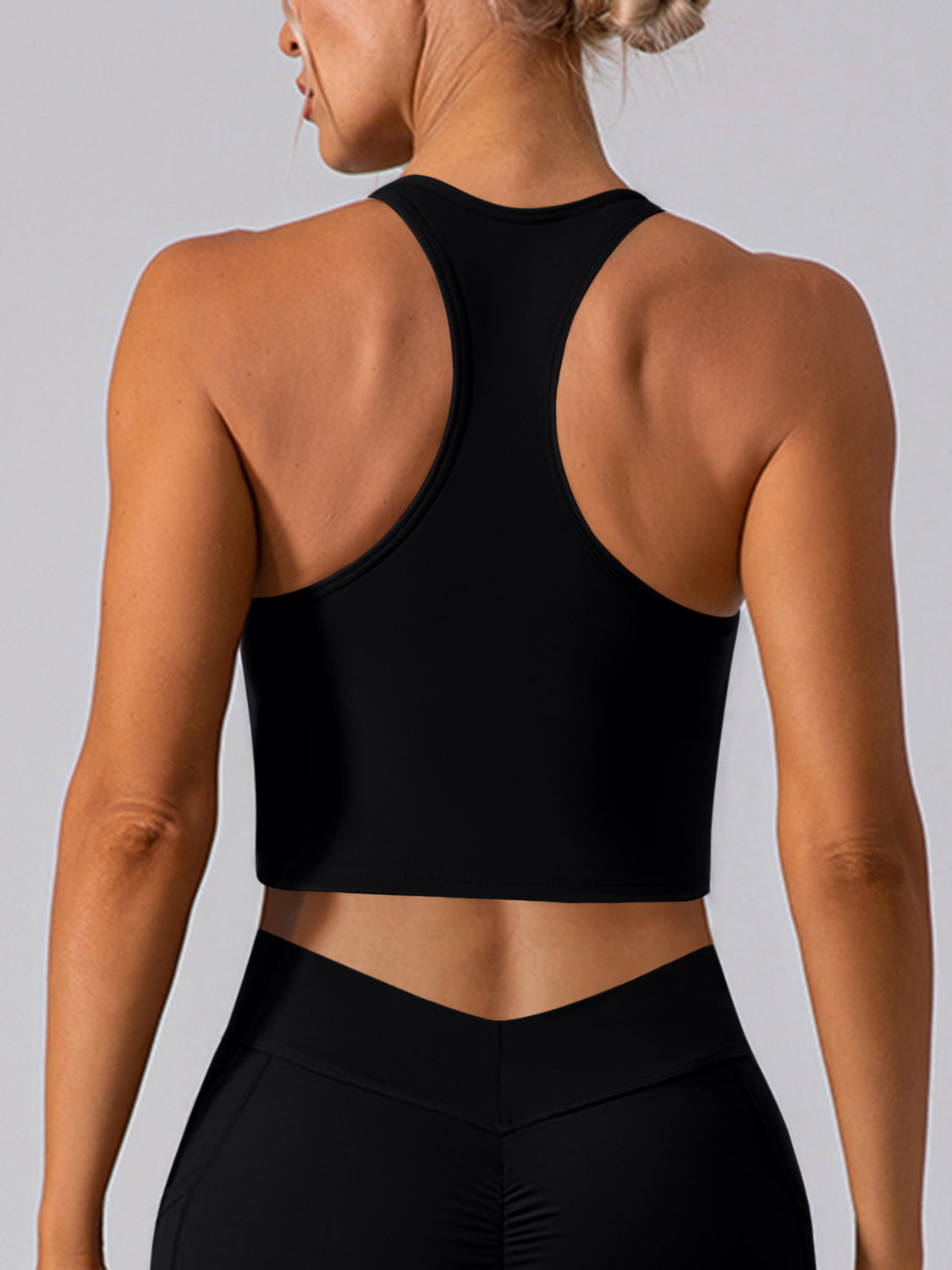 Square Neck Racerback Cropped Tank - Siennasass