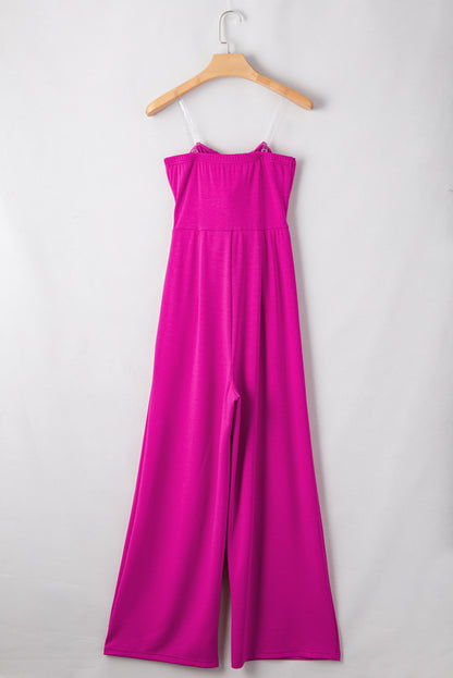 Jumpsuit mit weitem Bein und Schnürung