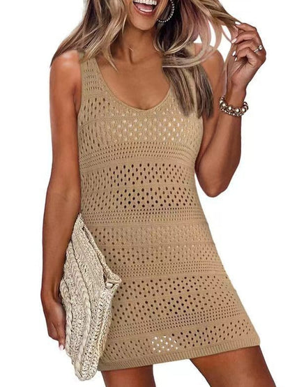 Openwork Scoop Neck Cover Up - Siennasass