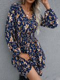 Ivy Lane Floral Layered Surplice Balloon Sleeve Dress - Siennasass