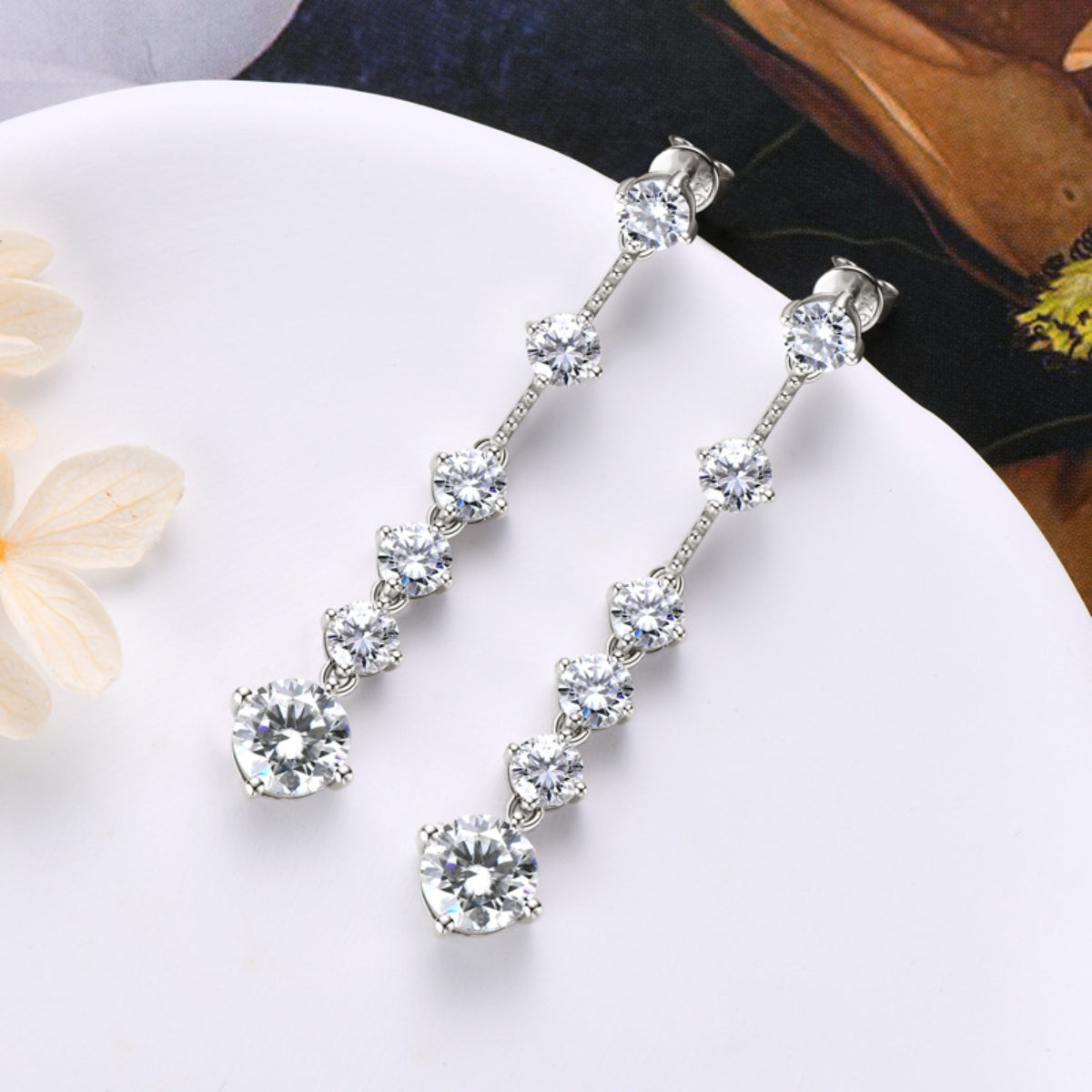 4 Carat Moissanite 925 Sterling Silver Earrings - Siennasass