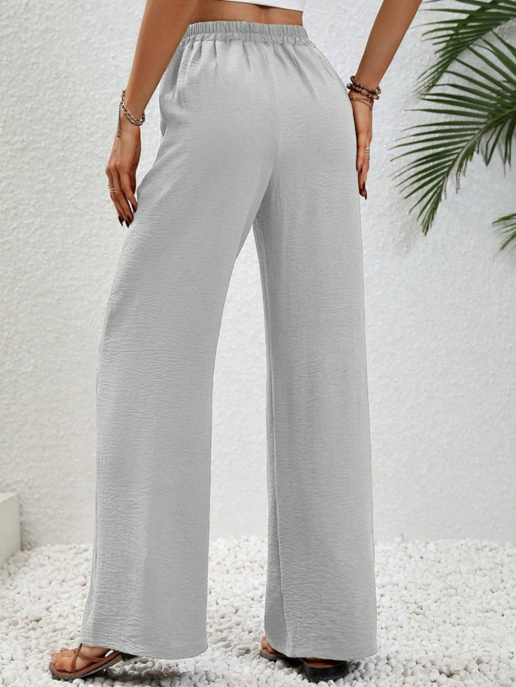 Wide Leg Drawstring Pants - Siennasass