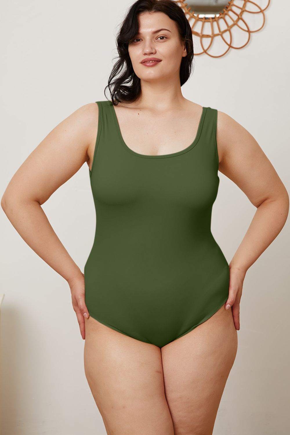 Basic Bae Full Size Square Neck Sleeveless Bodysuit - Siennasass