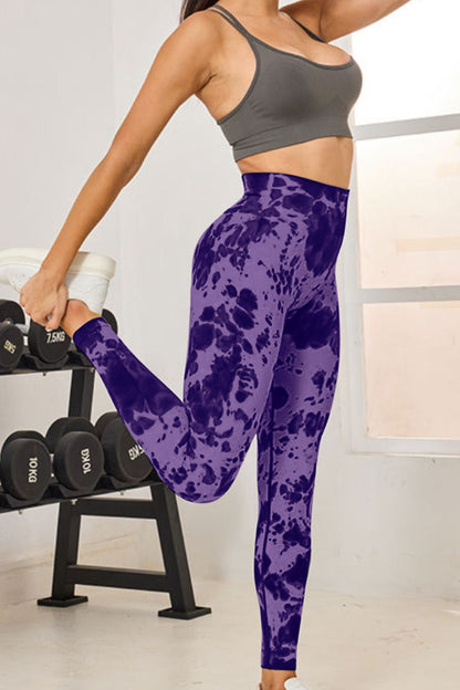 Tie-Dye High Waist Active Leggings - Siennasass