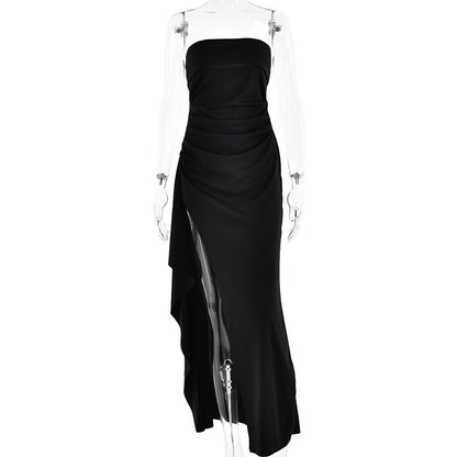 Strapless Split Long Dress - Siennasass