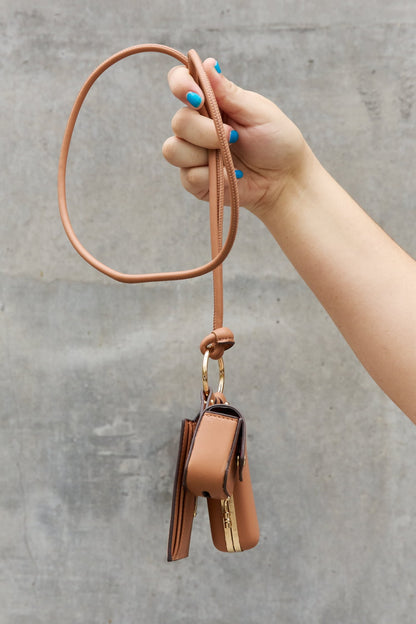 Nicole Lee USA Vegan Leather 3-Piece Lanyard Set - Siennasass