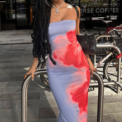 Slim Slit Tube Long Dress - Siennasass
