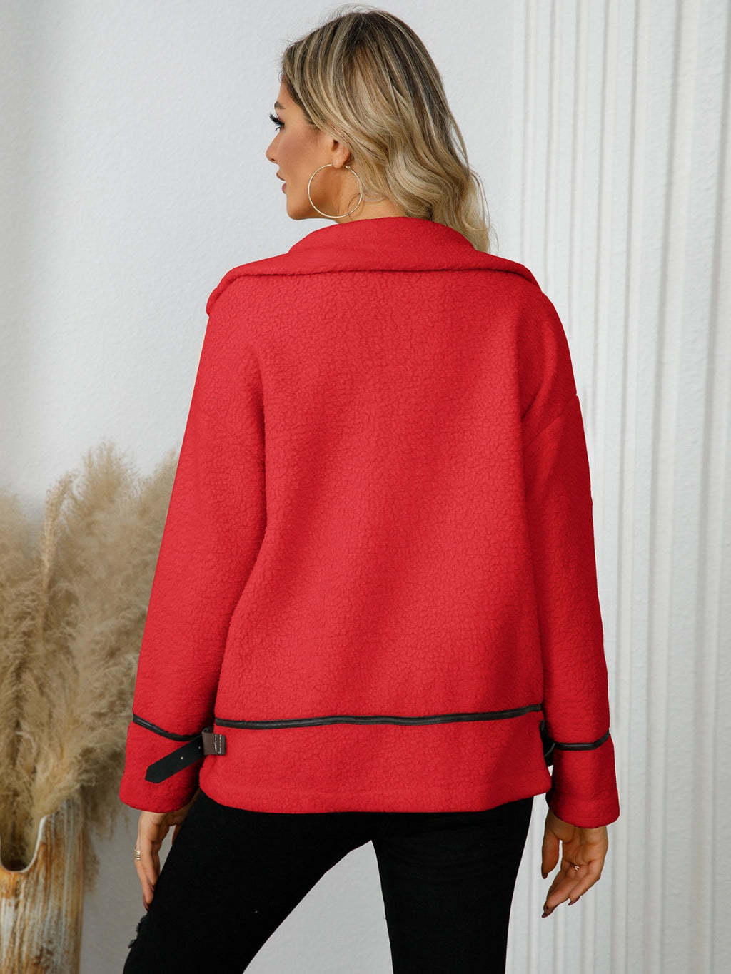 Pocketed Button Down Collared Neck Jacket - Siennasass