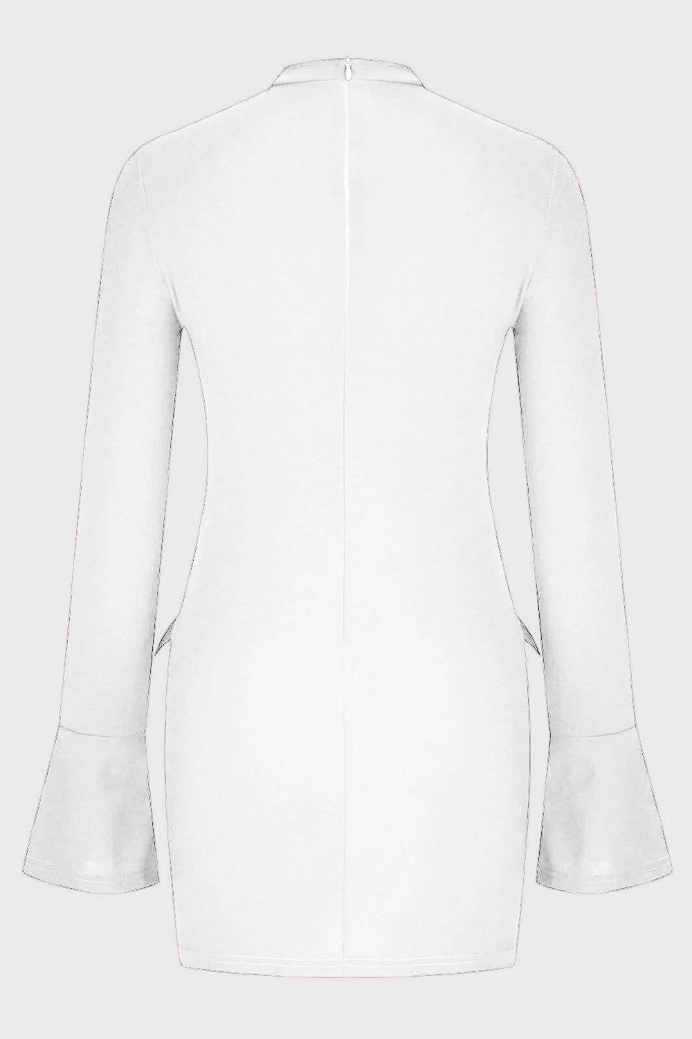 Mock Neck Long Sleeve Mini Dress - Siennasass