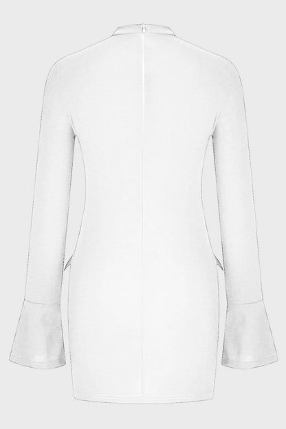 Mock Neck Long Sleeve Mini Dress - Siennasass