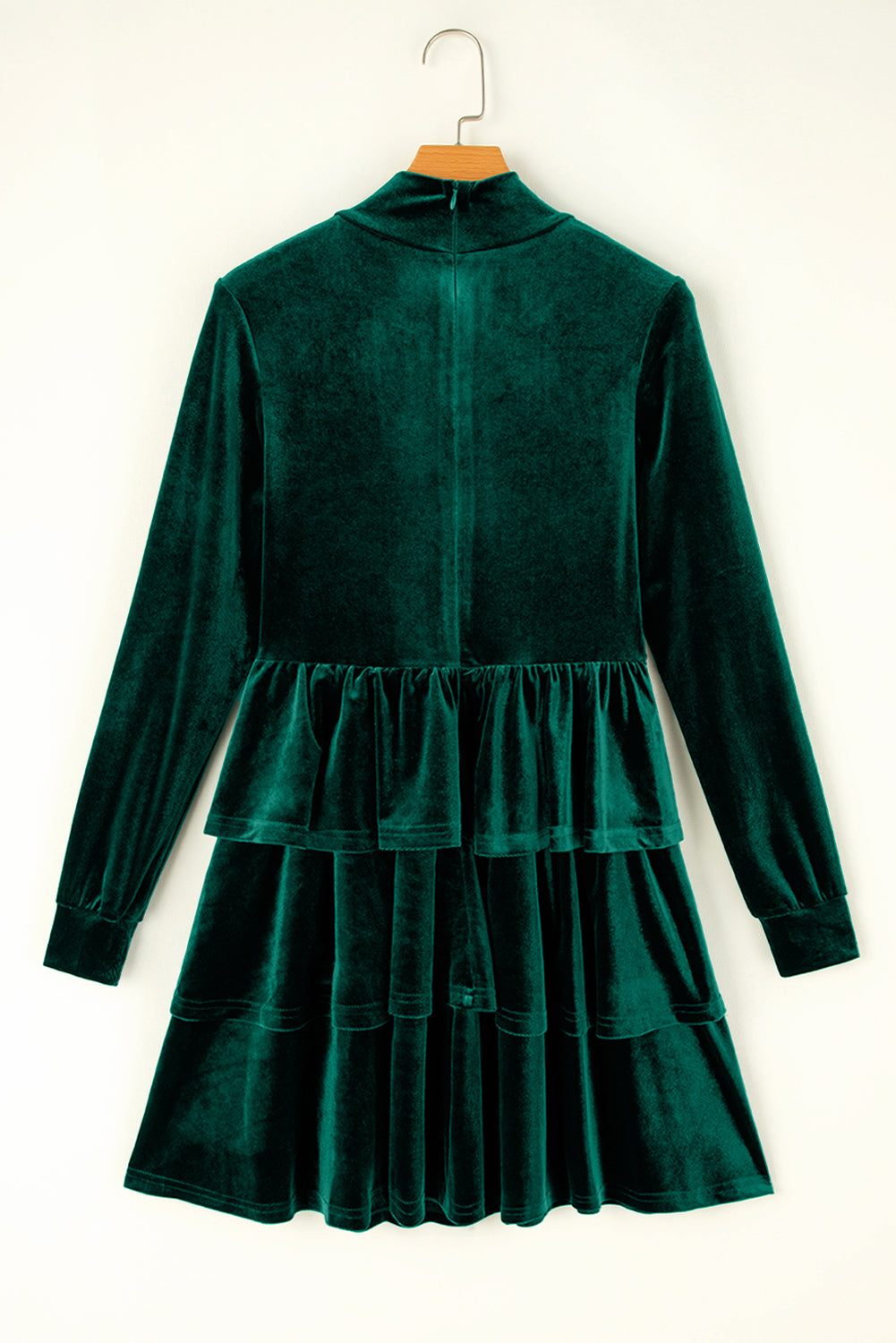 Ruffled Layered Long Sleeve Mini Dress - Siennasass