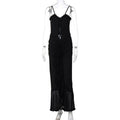 Dignified Mesh Lace Spaghetti-Strap Dress