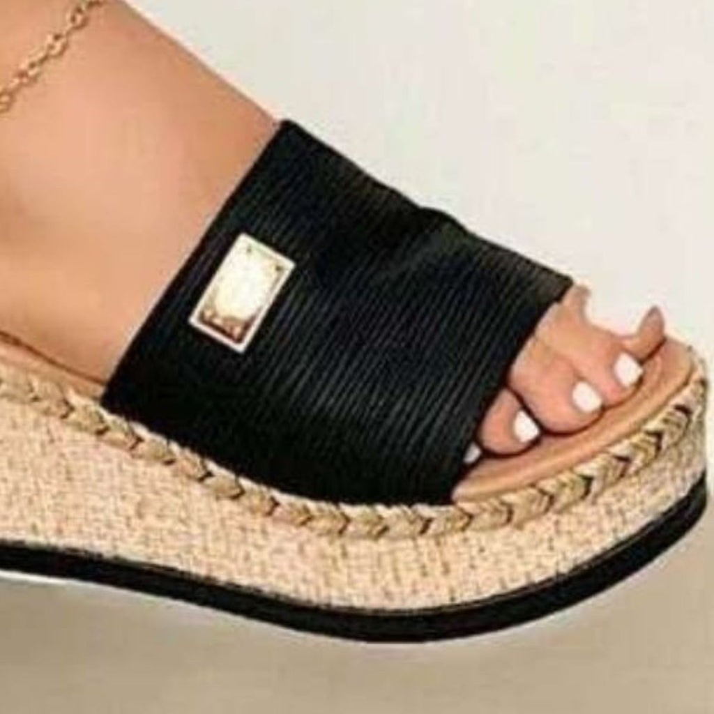 PU Leather Open Toe Sandals - Siennasass