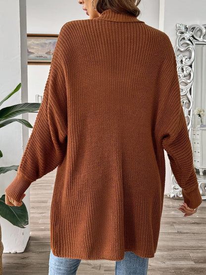 Open Front Long Sleeve Cardigan - Siennasass