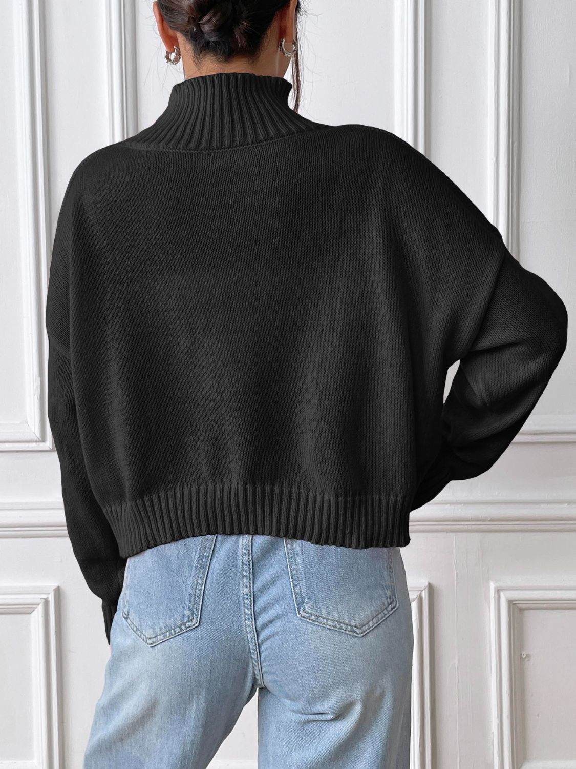 Turtleneck Long Sleeve Sweater - Siennasass