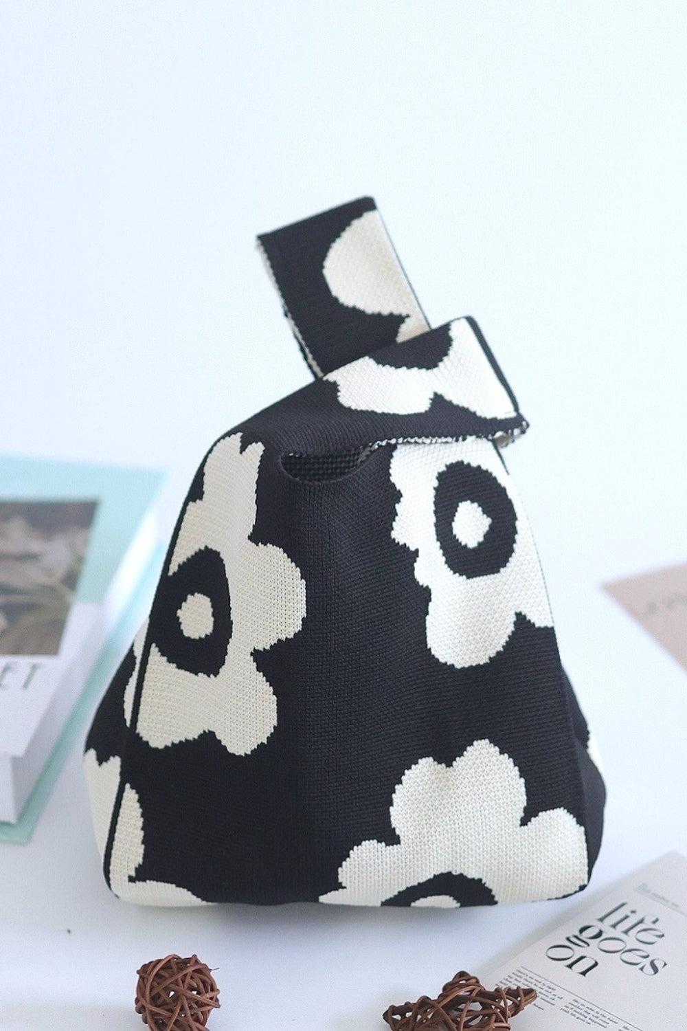 Zenana Flower Eco-Friendly Knitted Handbag - Siennasass