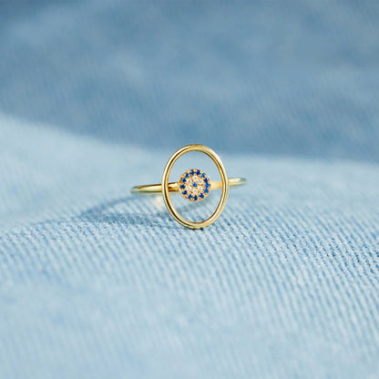 925 Sterling Silver Evil Eye Ring - Siennasass
