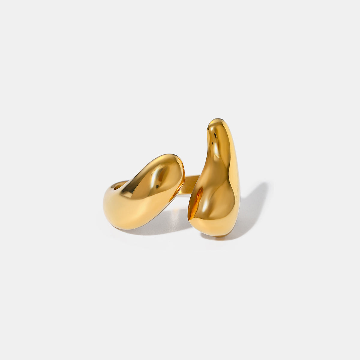 18K Gold-Plated Stainless Steel Open Ring - Siennasass