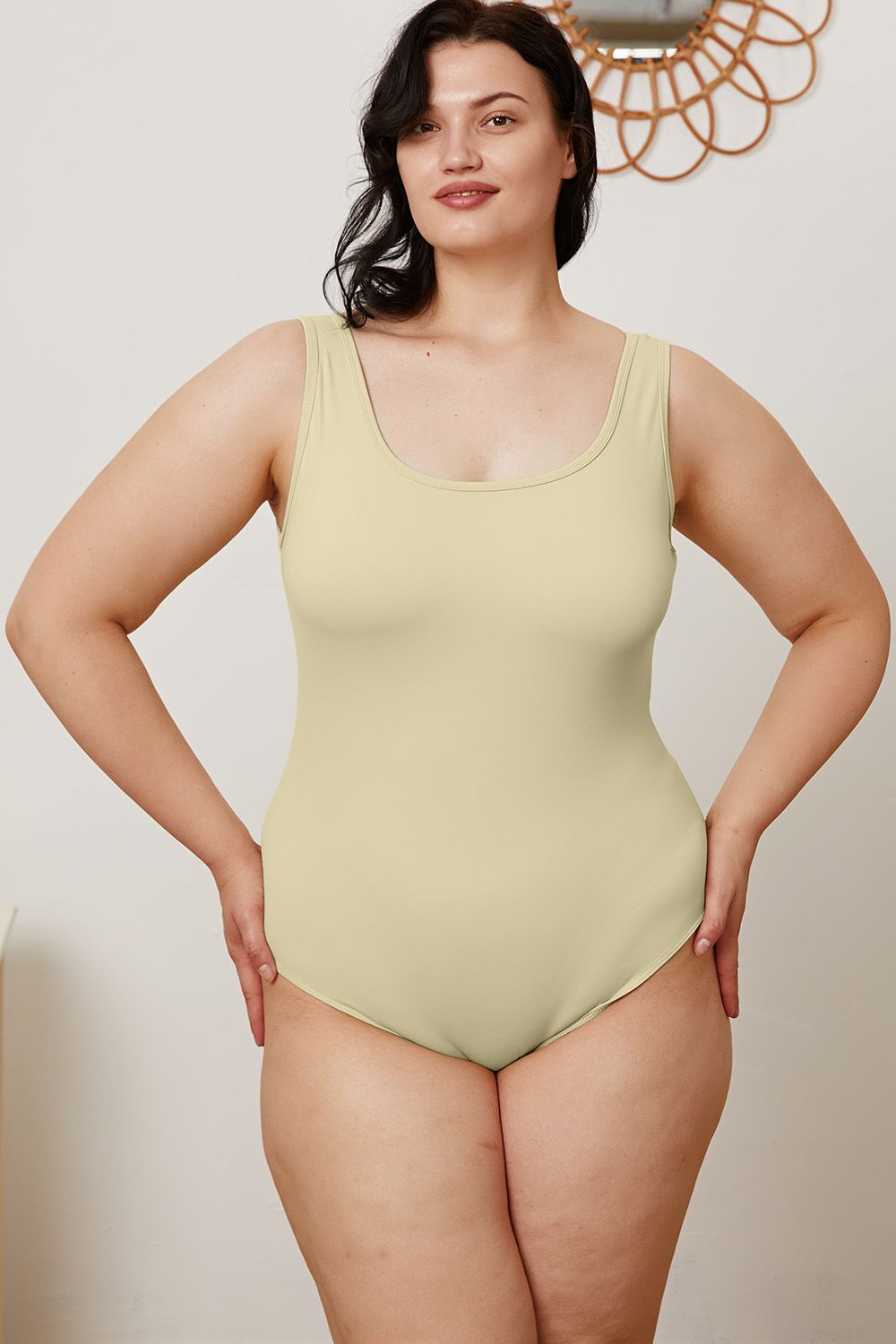 Basic Bae Full Size Square Neck Sleeveless Bodysuit - Siennasass