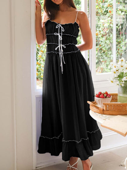 Devine – Midi-Camisole-Kleid mit Rüschensaum und Rüschen