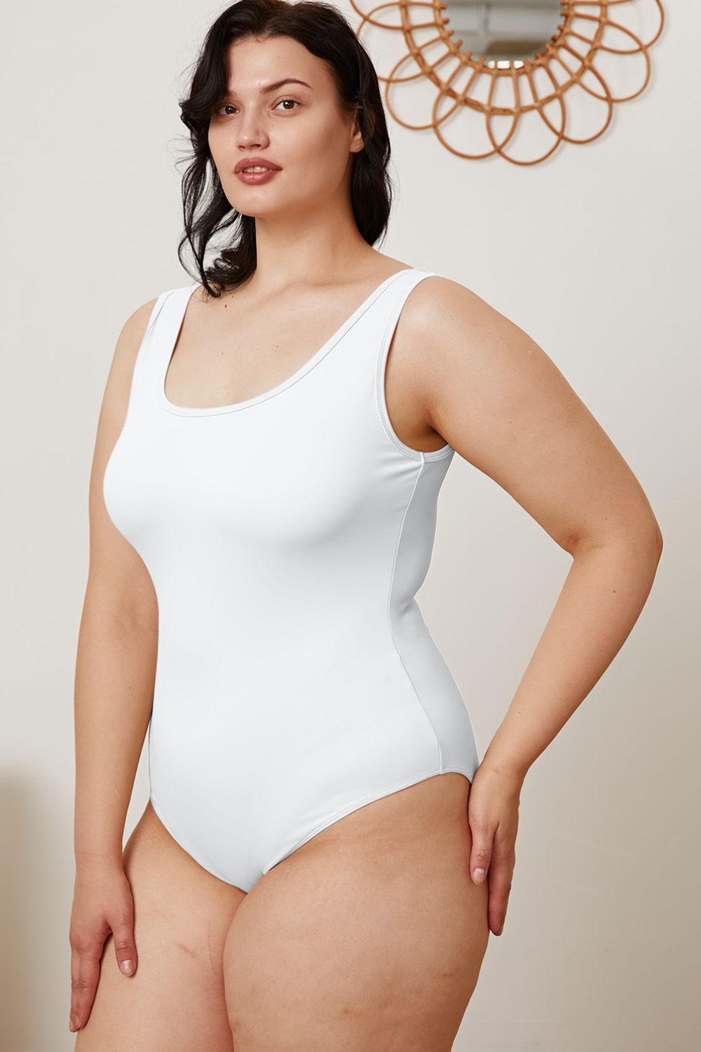 Basic Bae Full Size Square Neck Sleeveless Bodysuit - Siennasass