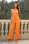 Cami and Tied Straight Leg Pants Set - Siennasass