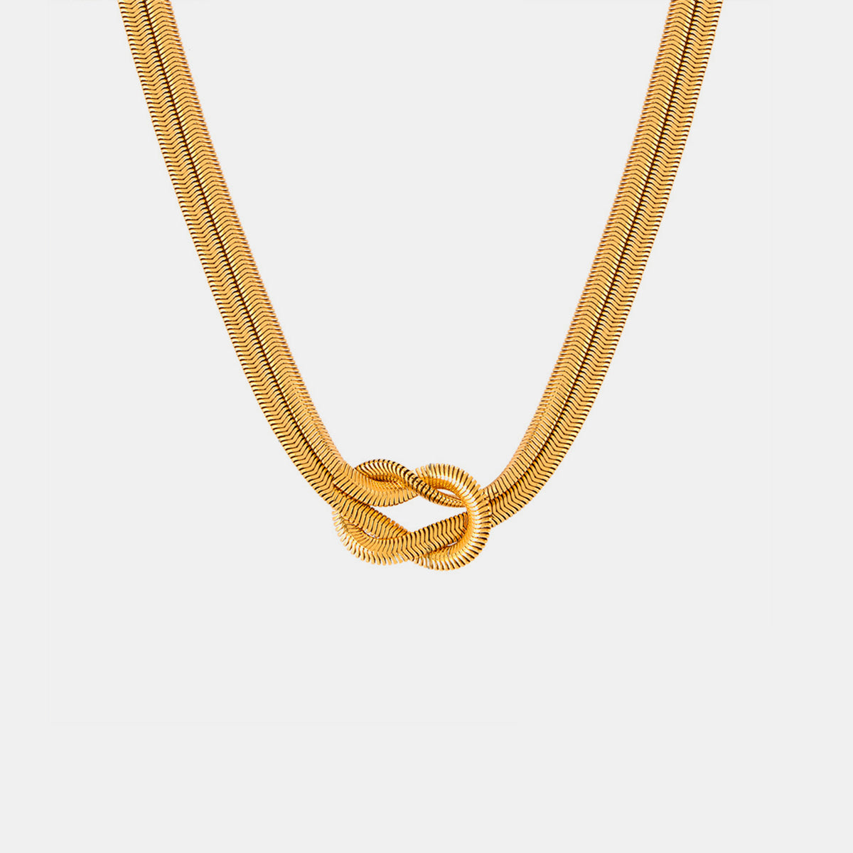 Titanium Steel Knot Necklace - Siennasass