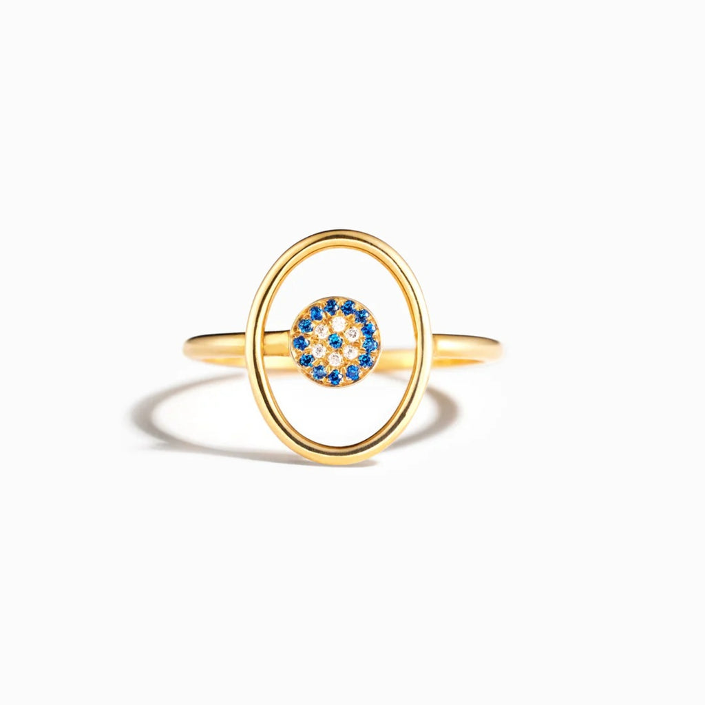 925 Sterling Silver Evil Eye Ring - Siennasass