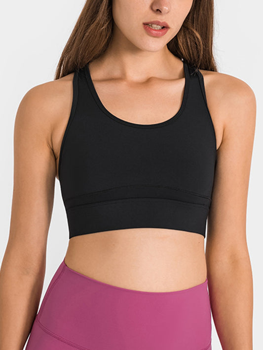 Double Take Round Neck Racerback Cropped Tank - Siennasass