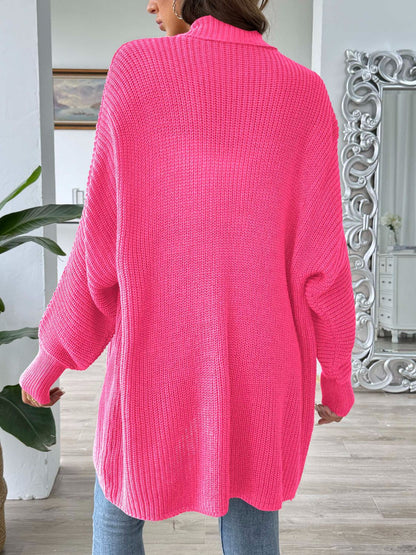 Open Front Long Sleeve Cardigan - Siennasass