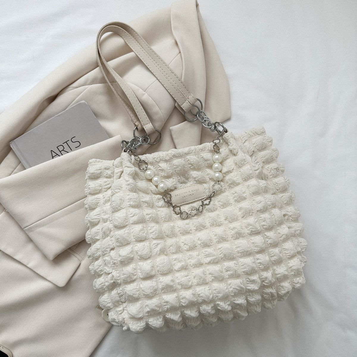 Bubble Textured Tote Bag - Siennasass