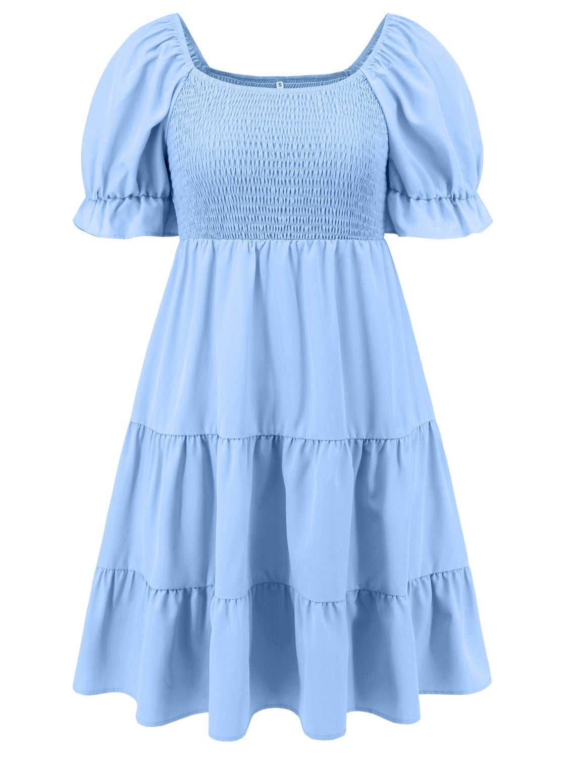 Smocked Flounce Sleeve Mini Dress - Siennasass