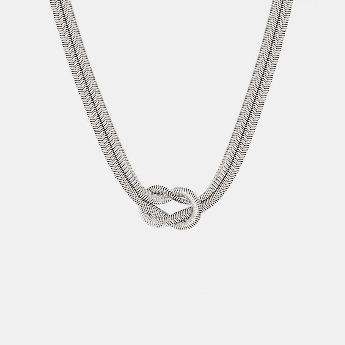 Titanium Steel Knot Necklace - Siennasass
