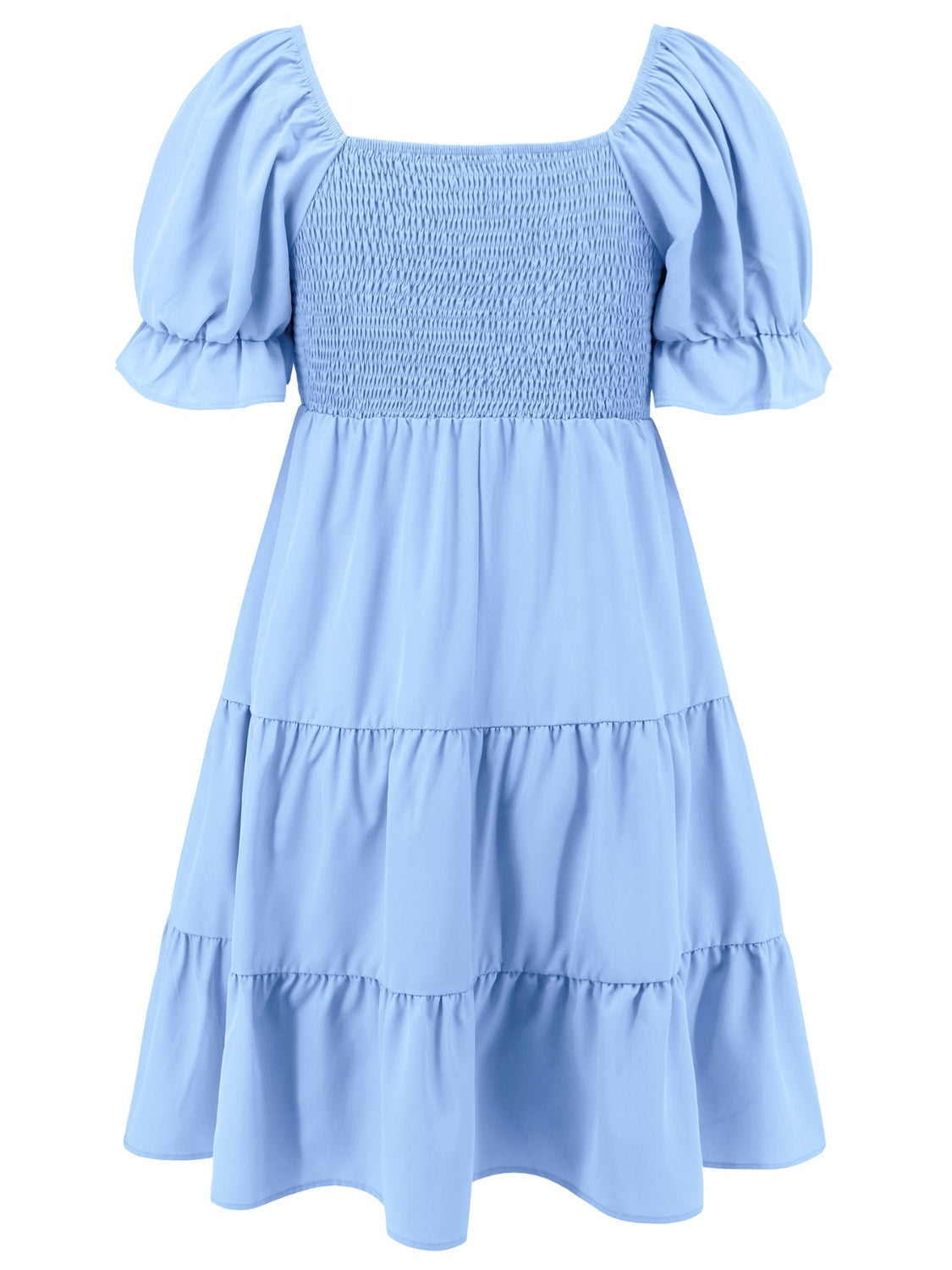 Smocked Flounce Sleeve Mini Dress - Siennasass