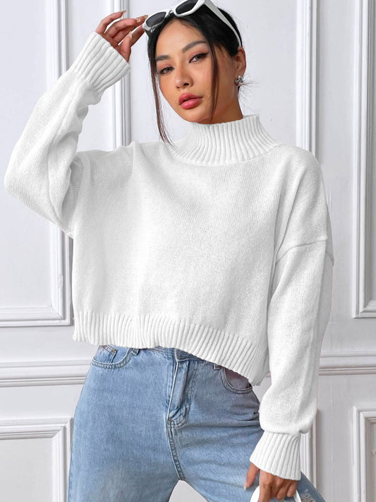 Turtleneck Long Sleeve Sweater - Siennasass