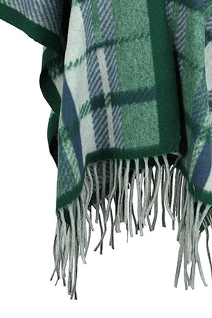 Cloak Sleeve Fringe Detail Poncho - Siennasass