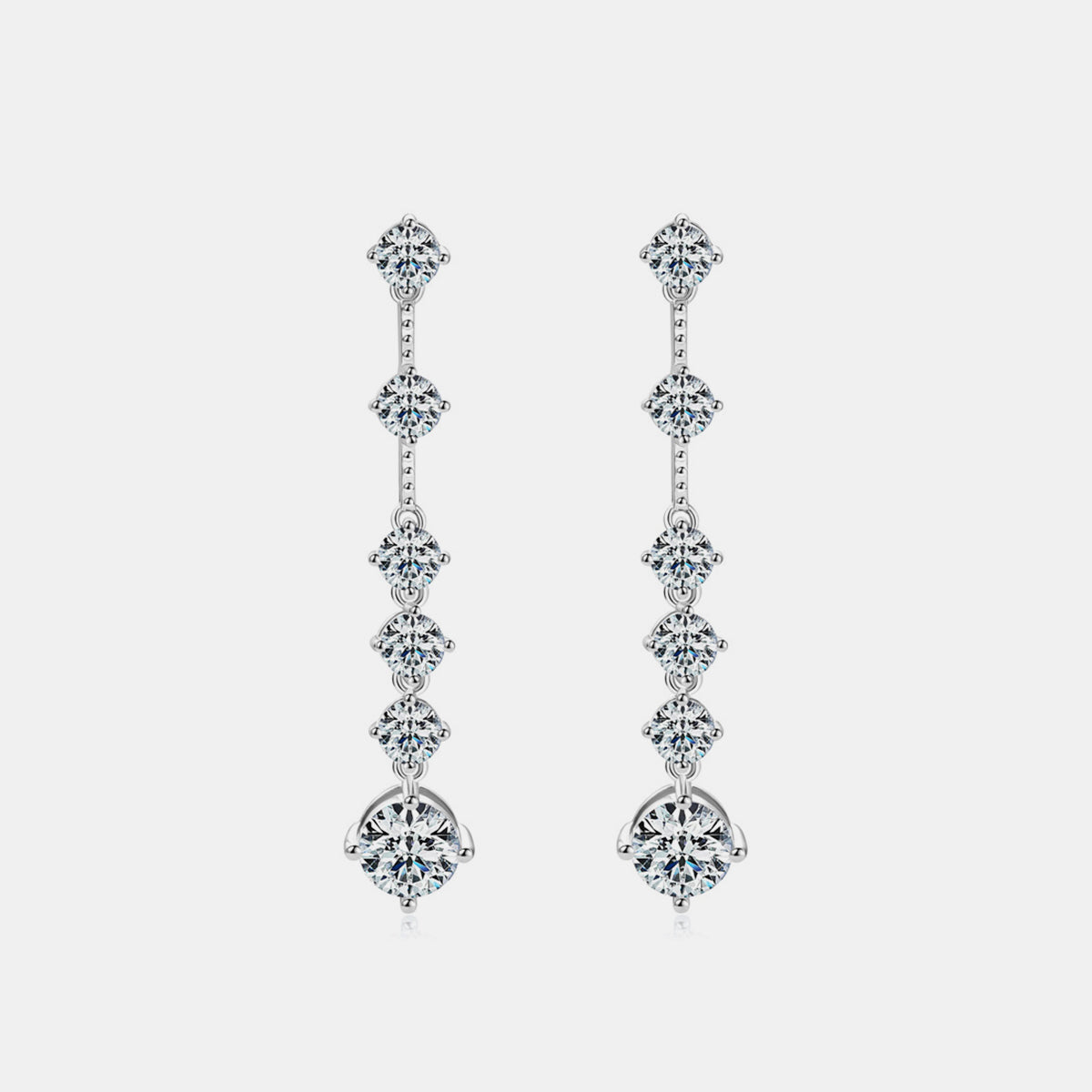 4 Carat Moissanite 925 Sterling Silver Earrings - Siennasass