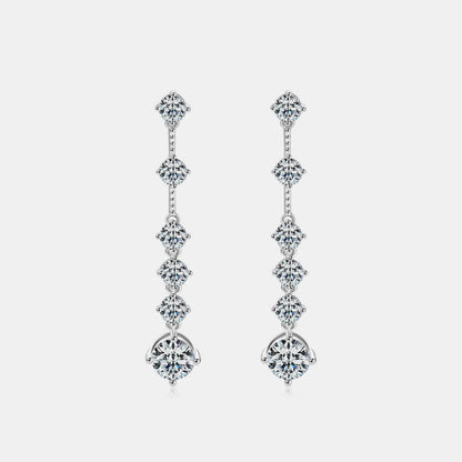 4 Carat Moissanite 925 Sterling Silver Earrings - Siennasass
