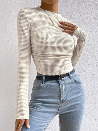 Round Neck Long Sleeve T-Shirt - Siennasass