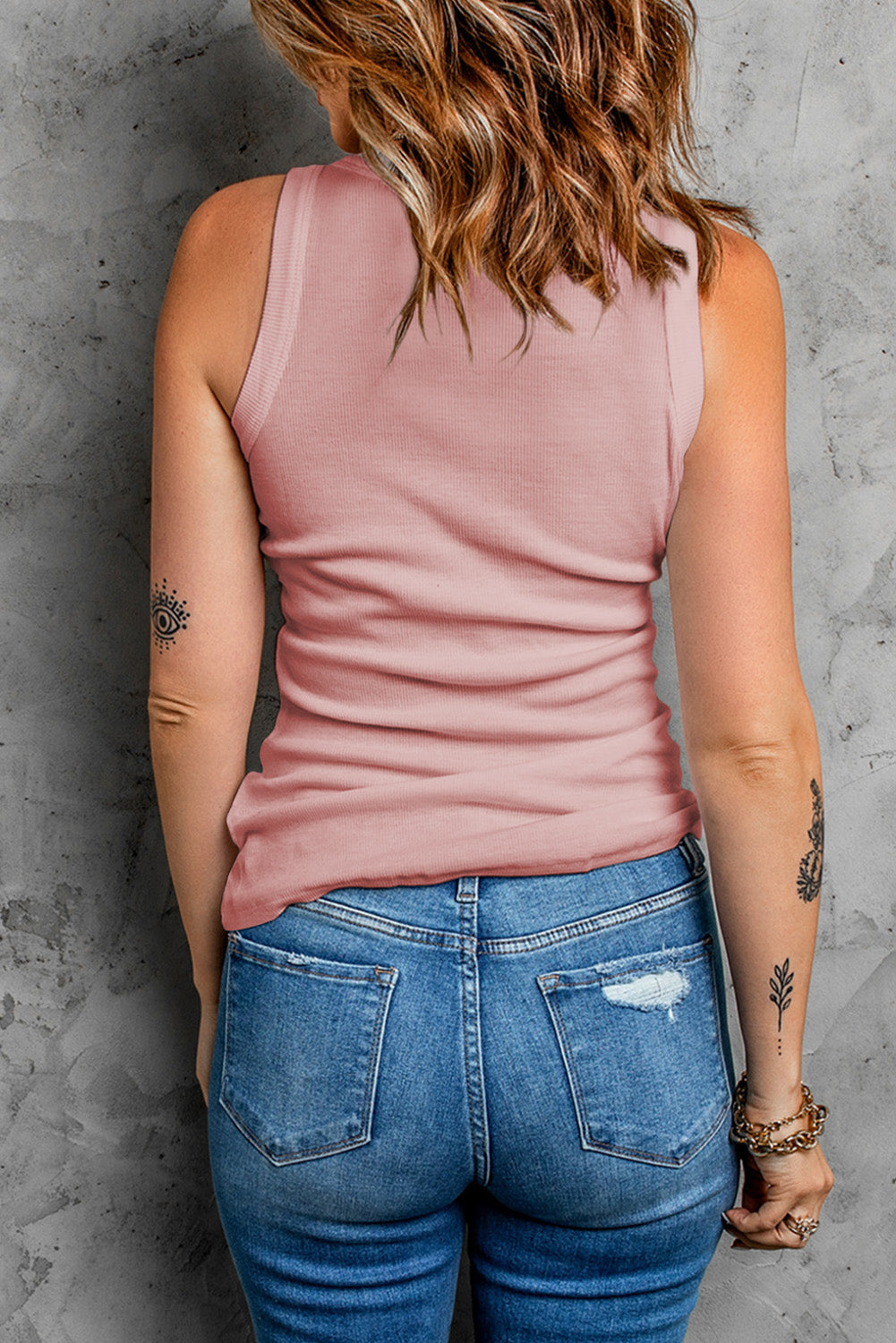 Solid Round Neck Tank - Siennasass