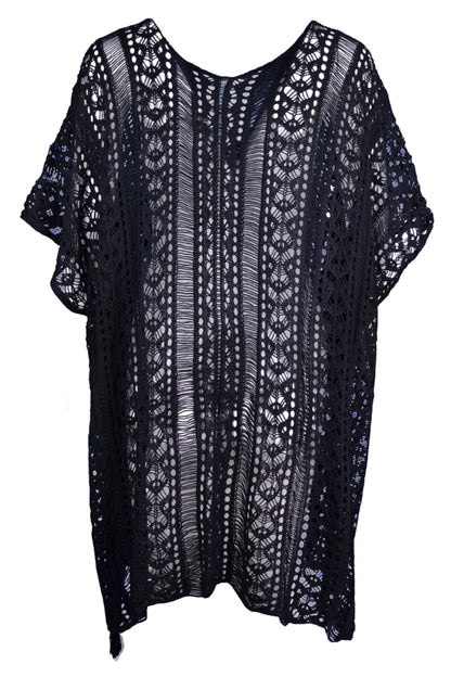 Cutout V-Neck Cover-Up with Tassel - Siennasass